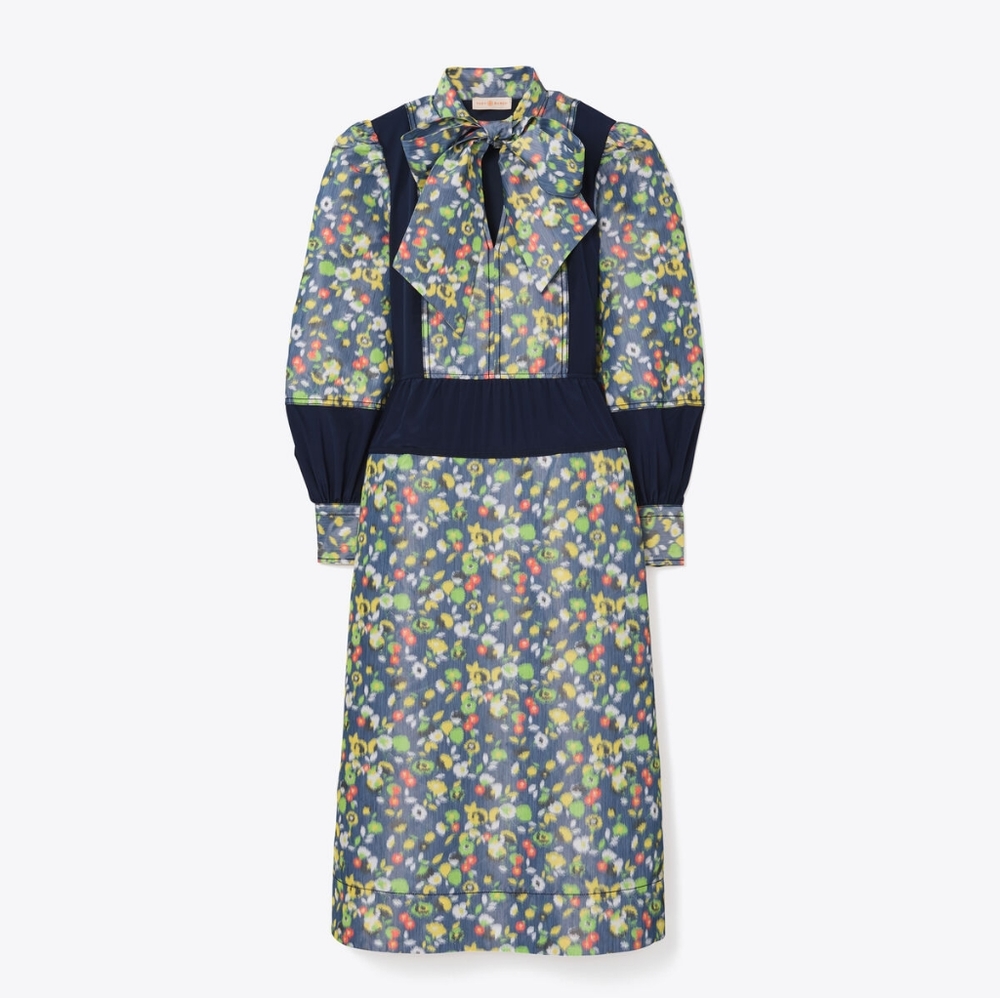 Tory Burch Floral Taffetta Dress